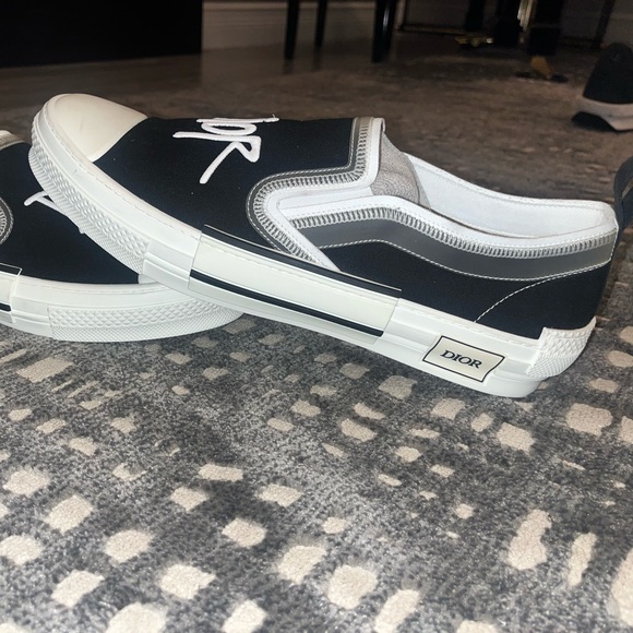 Dior Men's Black and White Slip-On Sneakers - Picture 3 of 3
